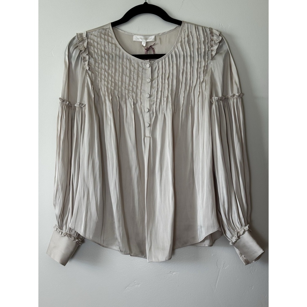 Love Shack Fancy Janiyah Blouse In Cream Women's Size XS